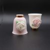 Handcrafted Rose Porcelain Cups (Set of 2)