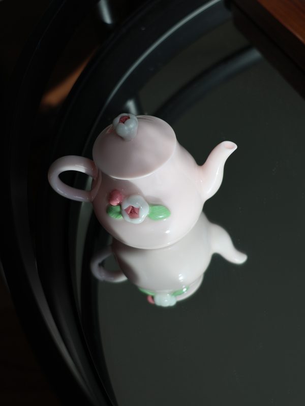 Handcrafted Rose Porcelain Tea Set