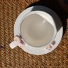 Hand-Molded Flower Fine white porcelain Cup & Saucer-White