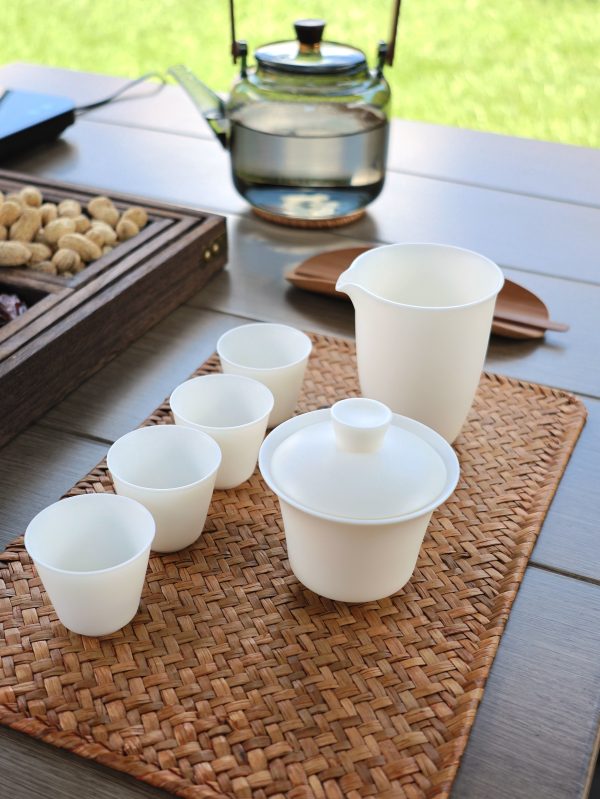 Ivory Jade Porcelain Tea Set