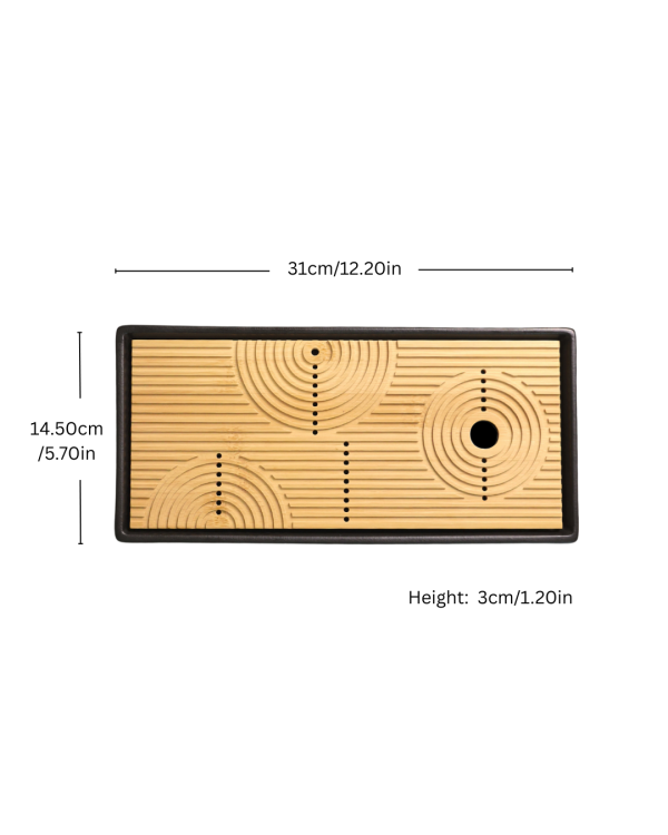Zen Ripple Bamboo Tea Tray