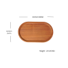 Cherrywood Oval Serving Tray