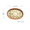 Shell Mosaic Rattan Tray