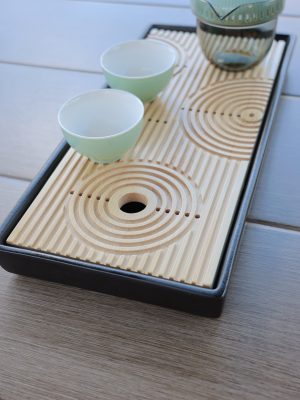Zen Ripple Bamboo Tea Tray