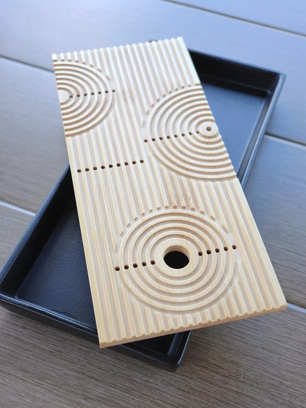 Zen Ripple Bamboo Tea Tray