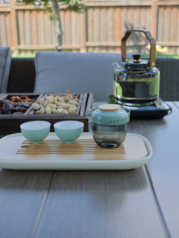 Serenity Bamboo & Ceramic Tray