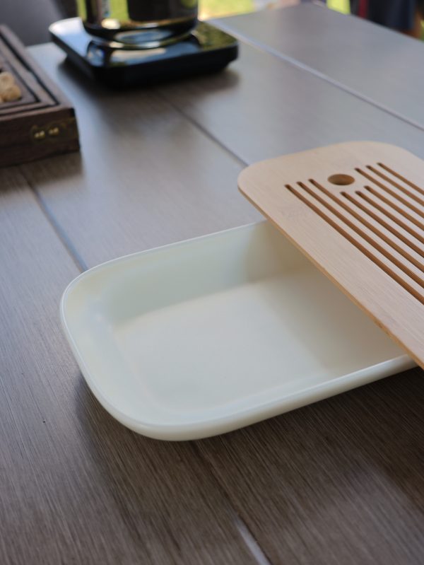 Serenity Bamboo & Ceramic Tray